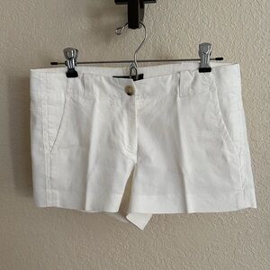 Theory Off White  Shorts Tailored Cotton Blend